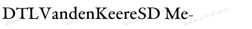 DTLVandenKeereSD Me字体转换